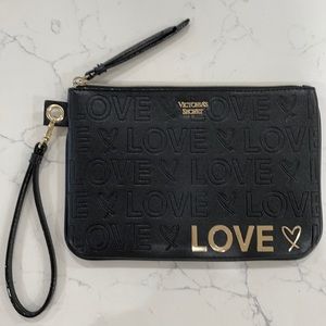 Black & Gold “Love” Wristlet